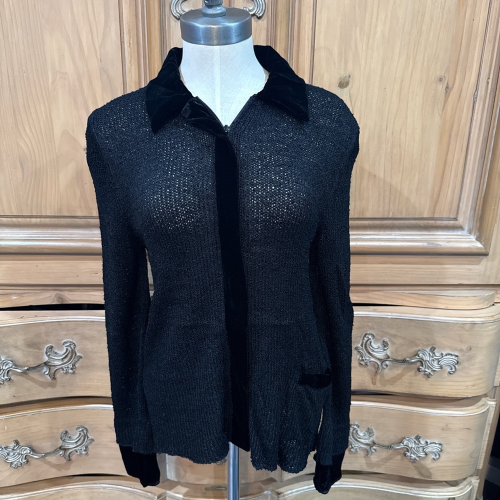 Ball of Cotton Women’s Handloomed Black Sweater